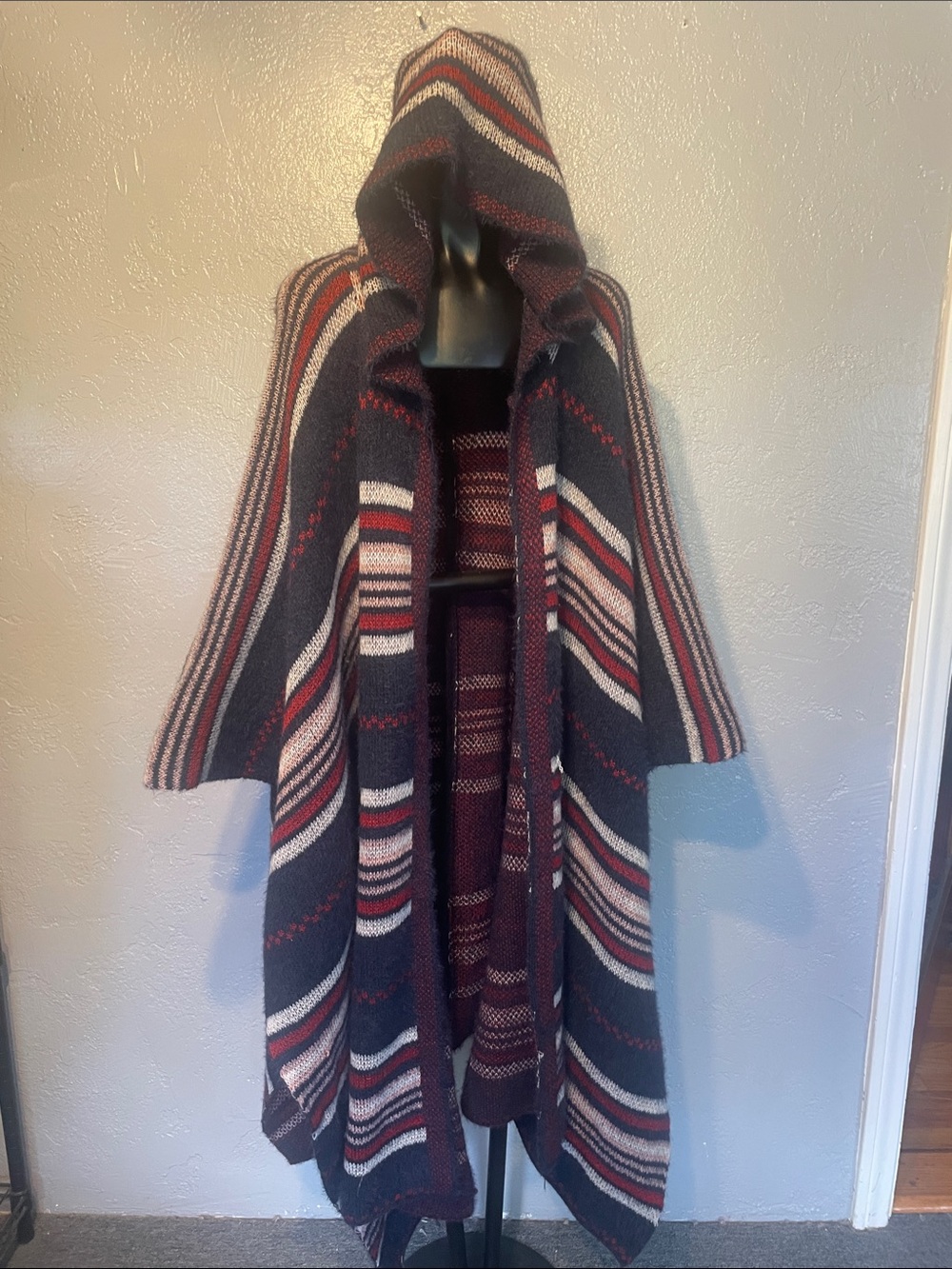 Free people hooded blanket poncho